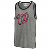 Washington Nationals Distressed Team Tank Top - Ash,baseball caps,new era cap wholesale,wholesale hats